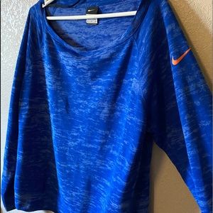 Nike Boise State University off shoulder shirt.